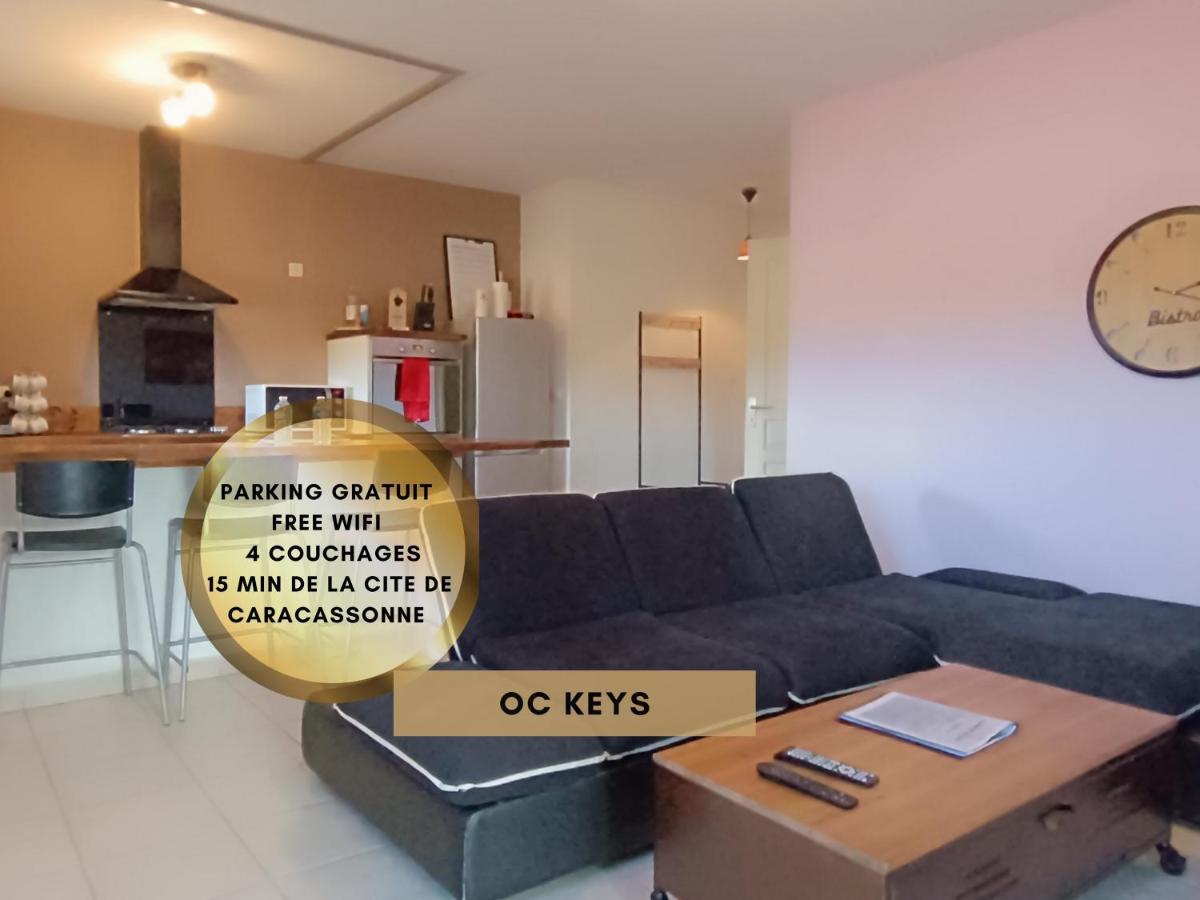 Apartament *Le Cocon Bistroquet*Oc.Keys/Terrasse/ Parking Carcassonne Zewnętrze zdjęcie
